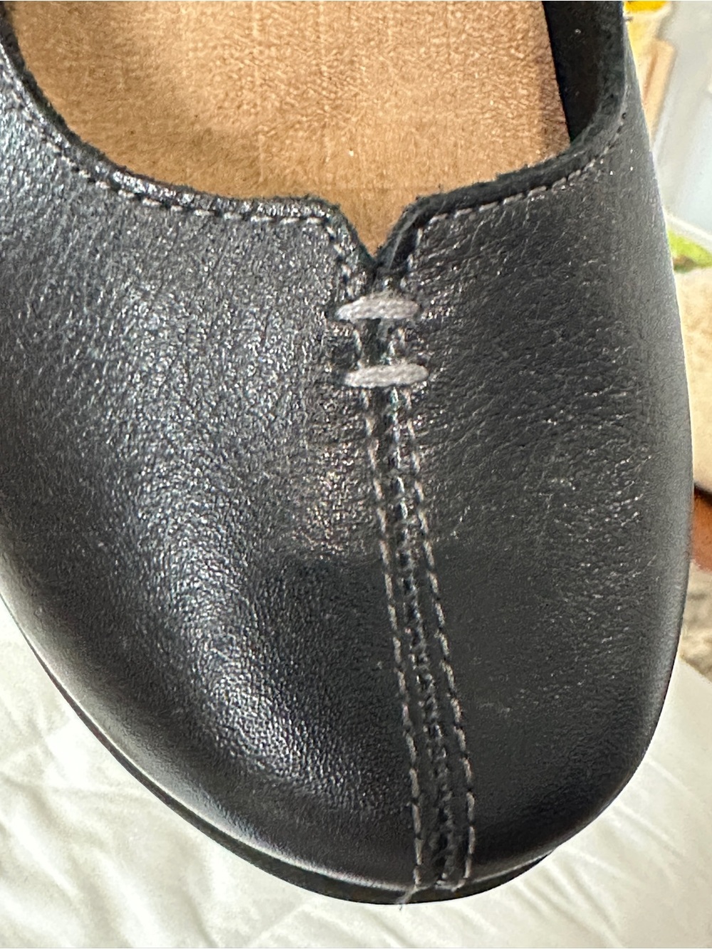 Taos Ta Dah Black Leather Mary Jane Flats Orthotic Comfort Shoes Size 7W - Picture 6 of 6